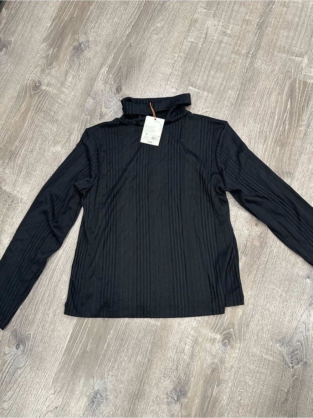 Knox Rose Black Ribbed Turtleneck Sweater